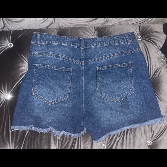 Denim Distressed Shorts - Picture 2 of 2